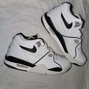 Nike Kids White and Black High-Top Sneakers